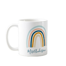 Presente fofo de caneca azul-arco-íris personaliza