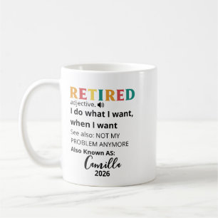 Café Presentes de Aposentadoria para Mulheres, Caneca d
