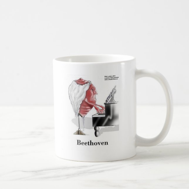Café Presentes Divertidos de Beethoven Camisetas Caneca (Direita)