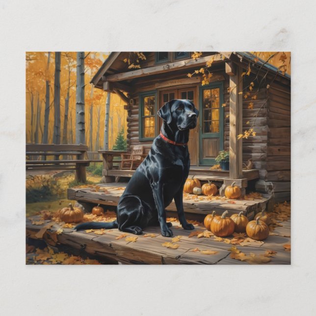 Café preto Labrador Retriever Log Cabine (Frente)