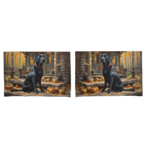 Café preto Labrador Retriever Log Cabine
