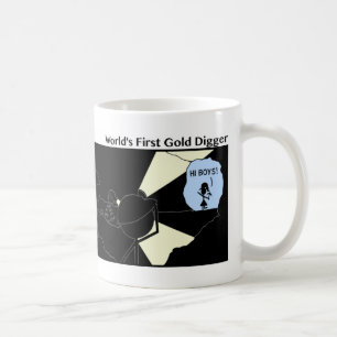 Café Primeira caneca engraçada de Stickman do escavado