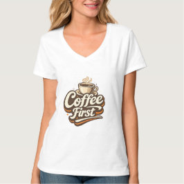 Café Primeiro – Camiseta Divertida para Amantes de