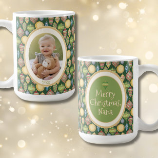 Café Primeiro Presente de Natal para a Caneca de Foto d