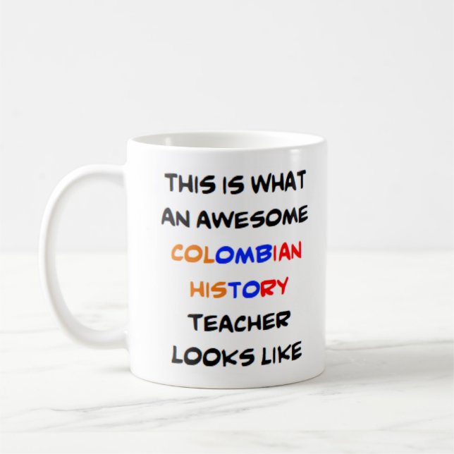 Café professor de história colombiano, caneca demais (Esquerda)