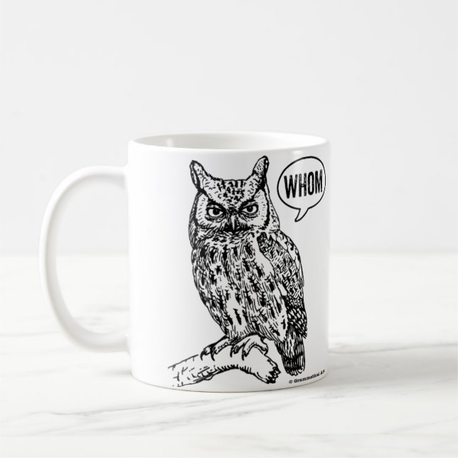 Café Professor de inglês da caneca da gramática quem (Esquerda)