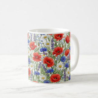 Café Protector de Caneca de Prado de Flores Silvestres