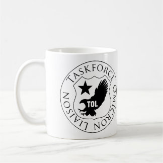 Café Protetor de TOL (2), preto na caneca branca