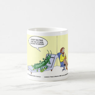 Café Psiquiatria de Centopéia Cartões Engraçados Caneca