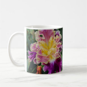Café Púrpura e amarela, caneca de íris