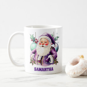 Café Púrpura Papai Noel, garoto de Natal, caneca de cho