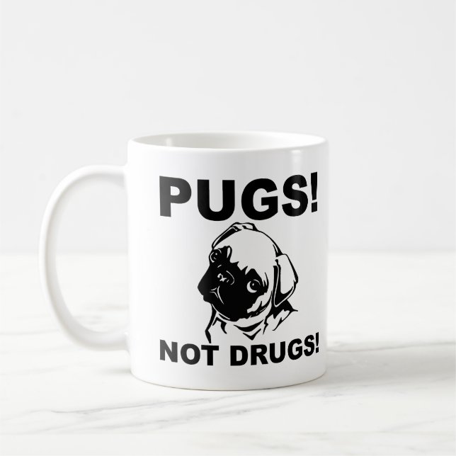 Café Puxantes sem Drogas Engraçado ou Caneca de viagem (Esquerda)