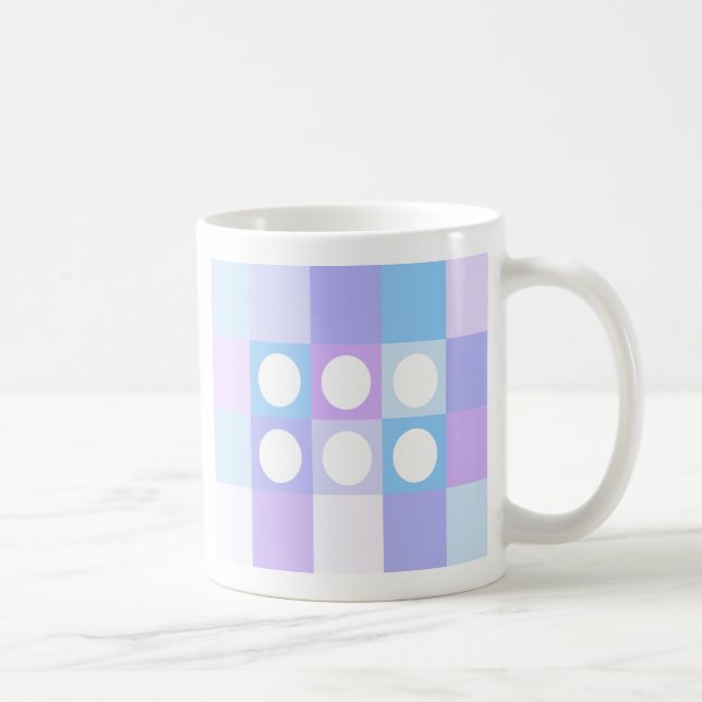 Café Quadrados e círculos pontilhados - Caneca de chá i (Direita)