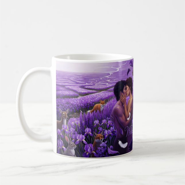 Café Quando os Pombos Choram Campo de Violetas Caneca P (Esquerda)