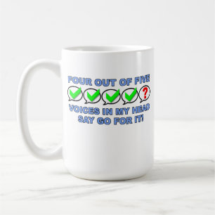 Café Quatro De Cada Cinco Vozes Caneca Divertida