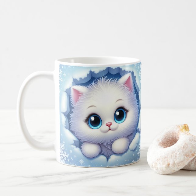 Café Quebra de caneca em 3D exclusiva - Design de subli (Com Donut)
