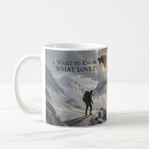 Café Quero Saber o Que é Amor Caneca de Arte Alpina