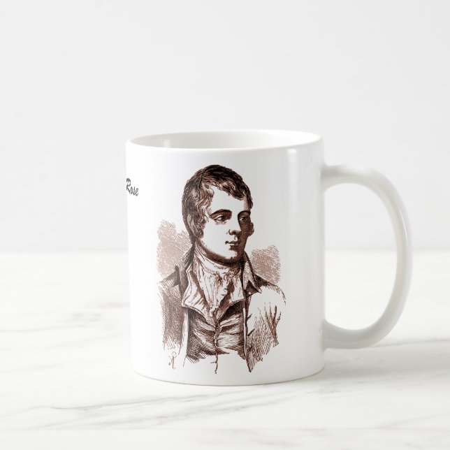 Café Rabbie Burns, como uma caneca de Rosa vermelha ver (Direita)