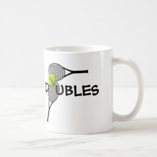 Café Racquet de Bola de Tênis Jogo de Duplas Caneca de 