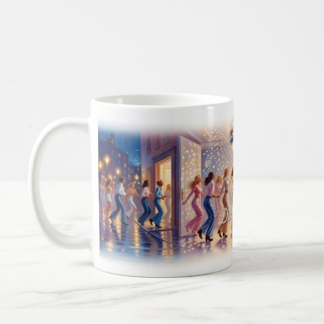 Café Rainha da Dança — Caneca de Alegria com Bola de Di (Esquerda)