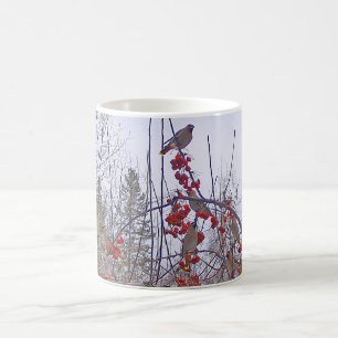 Café Rebanho da caneca dos Waxwings de cedro