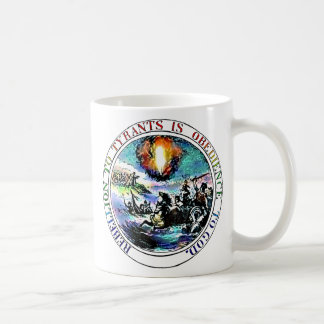 Café Rebelião à caneca do selo de Thomas Jefferson dos
