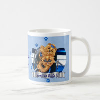 Regra de Yorkies!! Caneca da mamã de Pawprint #1