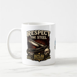 Café Respeite o Aço – Caneca de Navalha Reto
