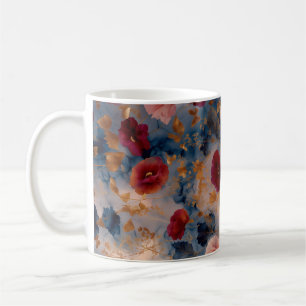 Café Reverie Pétala Dourada – Caneca de Arte Floral