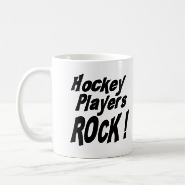 Café Rocha dos jogadores de hóquei! Caneca (Esquerda)