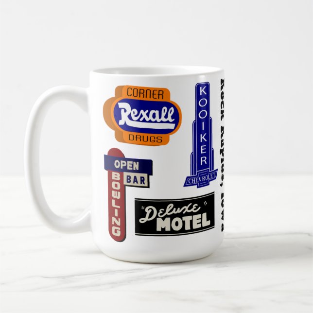 Café Rock Rapids, caneca de sinalização de Iowa (Esquerda)