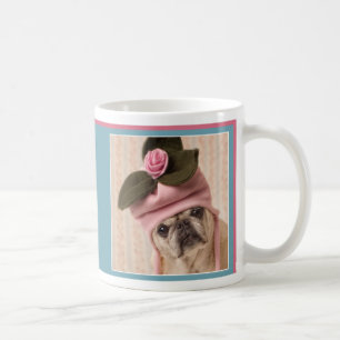 Café Rosa adorável de Gretta da caneca do Pug dos Pugs