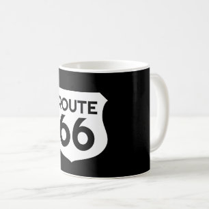 Café Rota 66 placa de estrada caneca personalizada