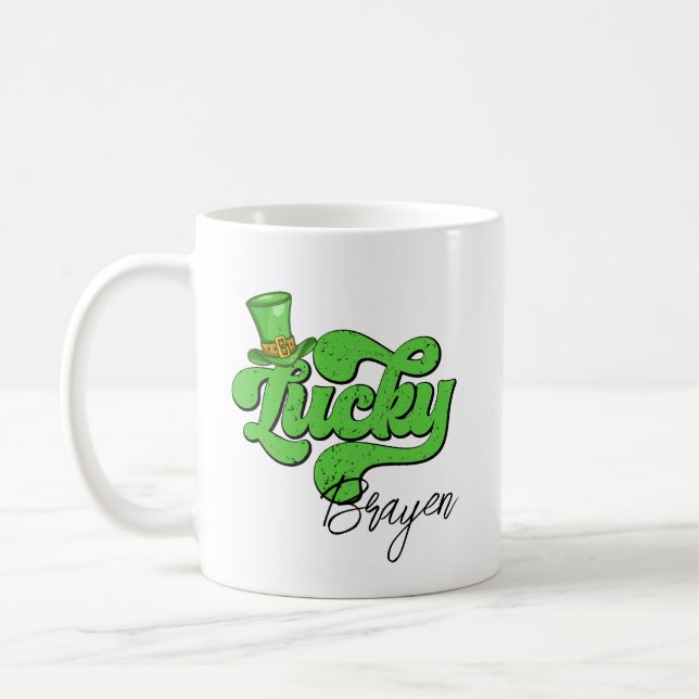 Café rua personalizada. A caneca do dia de Patrick - Ta (Esquerda)