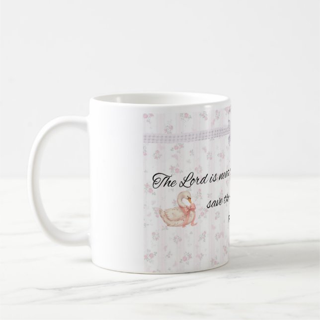 Café Salmo 34:18 Caneca de coquete fiel (Esquerda)