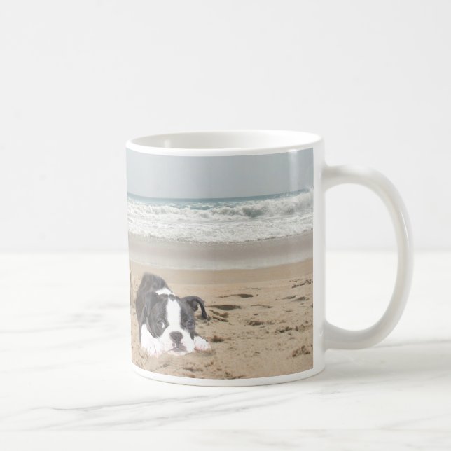 Café Sandcastles da caneca de Boston Terrier (Direita)
