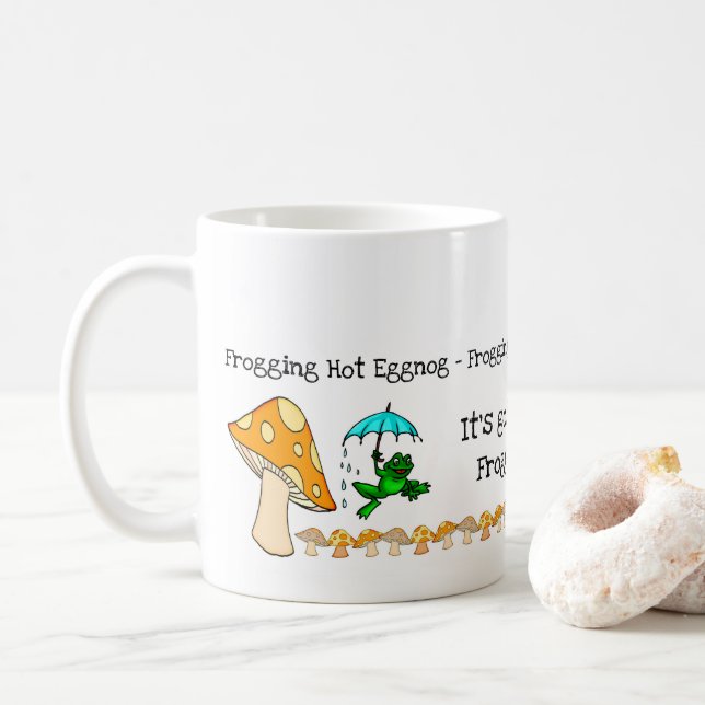 Café Sapo, Cogumelo, Caneca de Leite de Galinha Quente  (Com Donut)