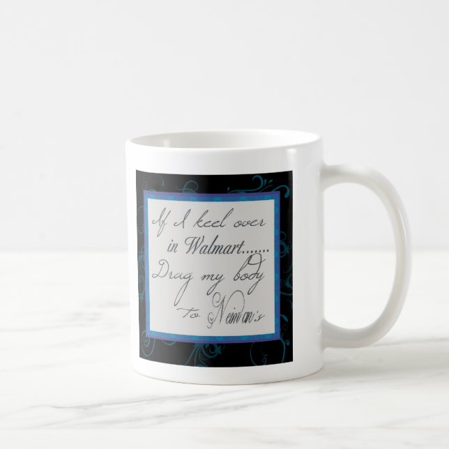 Café Se quilha de I sobre na caneca de Walmart (Direita)