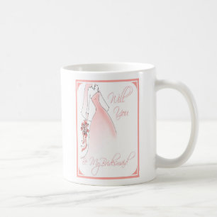 Café Seja minha caneca do convite da dama de honra