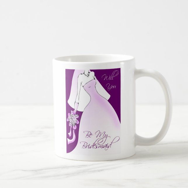 Café Seja minha caneca do convite da dama de honra (Direita)