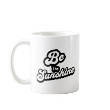Seja o Brilho – Caneca de Citação Preta e Branca