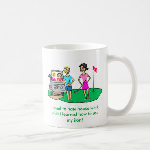 Café Senhora Jogador de golfe Desenhos animados Caneca