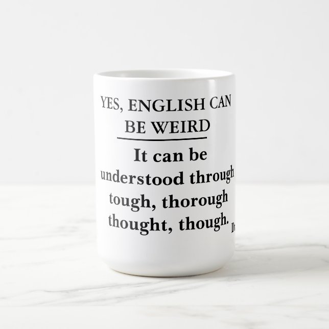 Café Sim, o inglês pode ser estranho — caneca de gramát (Centro)