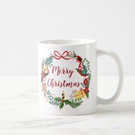 Café Simples Festa de Natal Feliz | Caneca Clássica