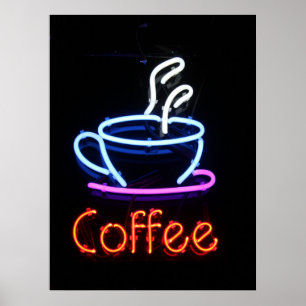 Café - Sinal de Neon Poster