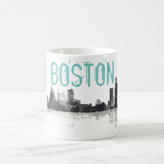 Café SKYLINE de BOSTON MASSACHUSETTS - caneca do (Centro)