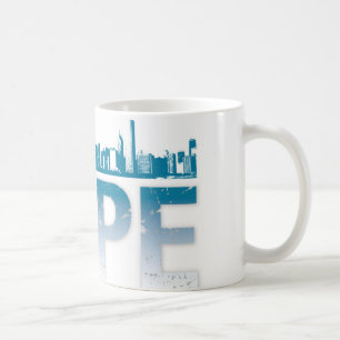 Café Skyline de Chicago da caneca da esperança de Obam