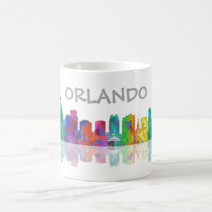 Café SKYLINE de ORLANDO, FLORIDA - caneca do bebendo