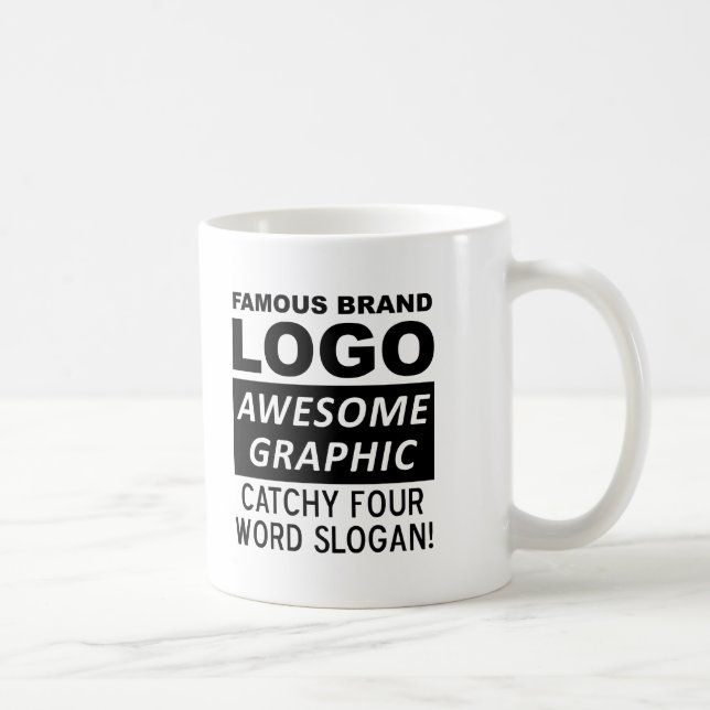 Café Slogan de Logotipo Caneca Engraçada (Direita)