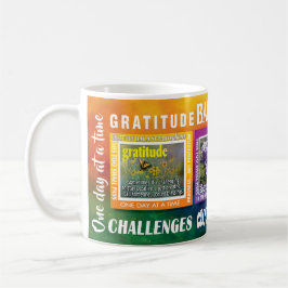 Café slogans de gratidão serenidade aceitação caneca